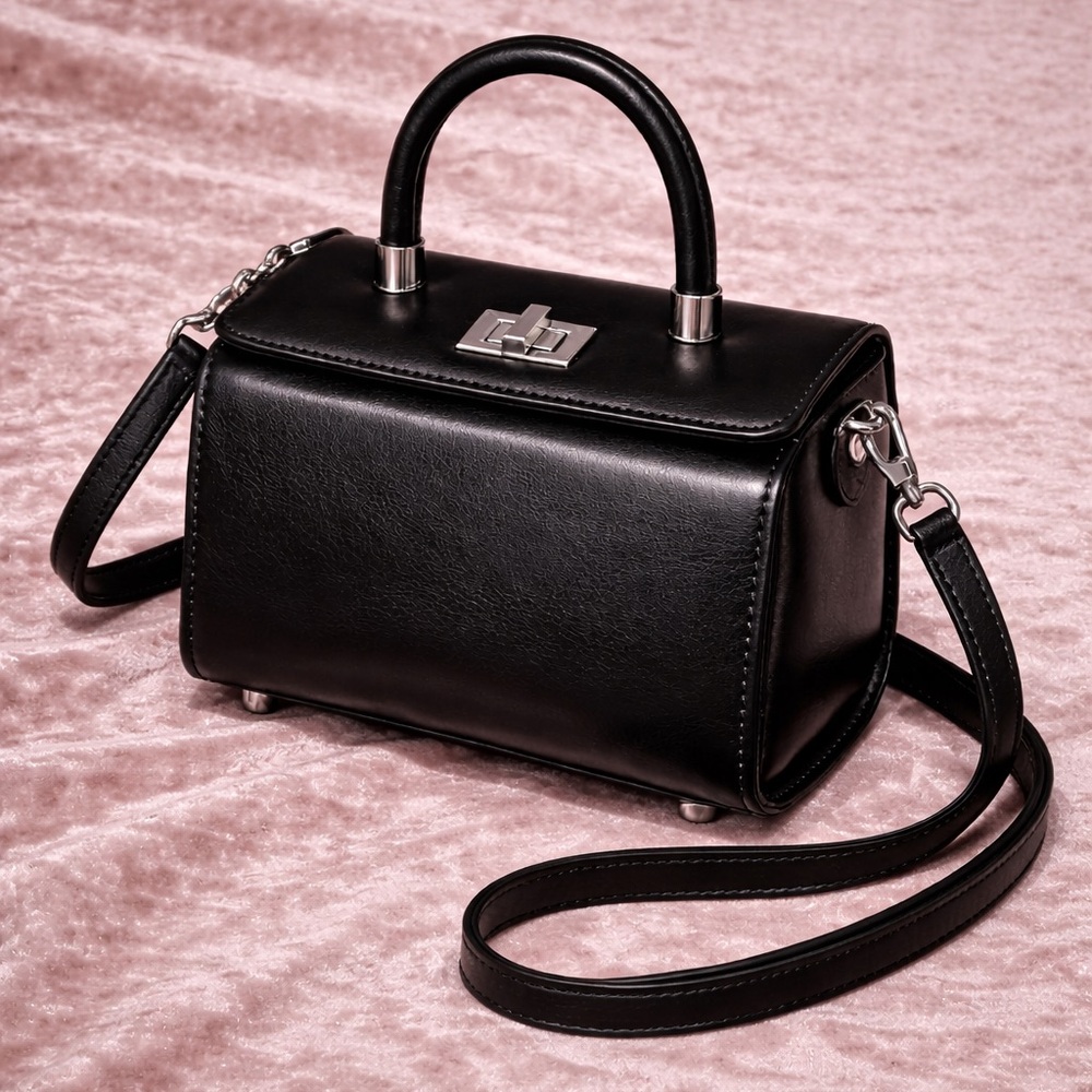 TU.LUXE Genuine Leather Convertible Bag with 2 Straps Crossbody & Shoulder NWT